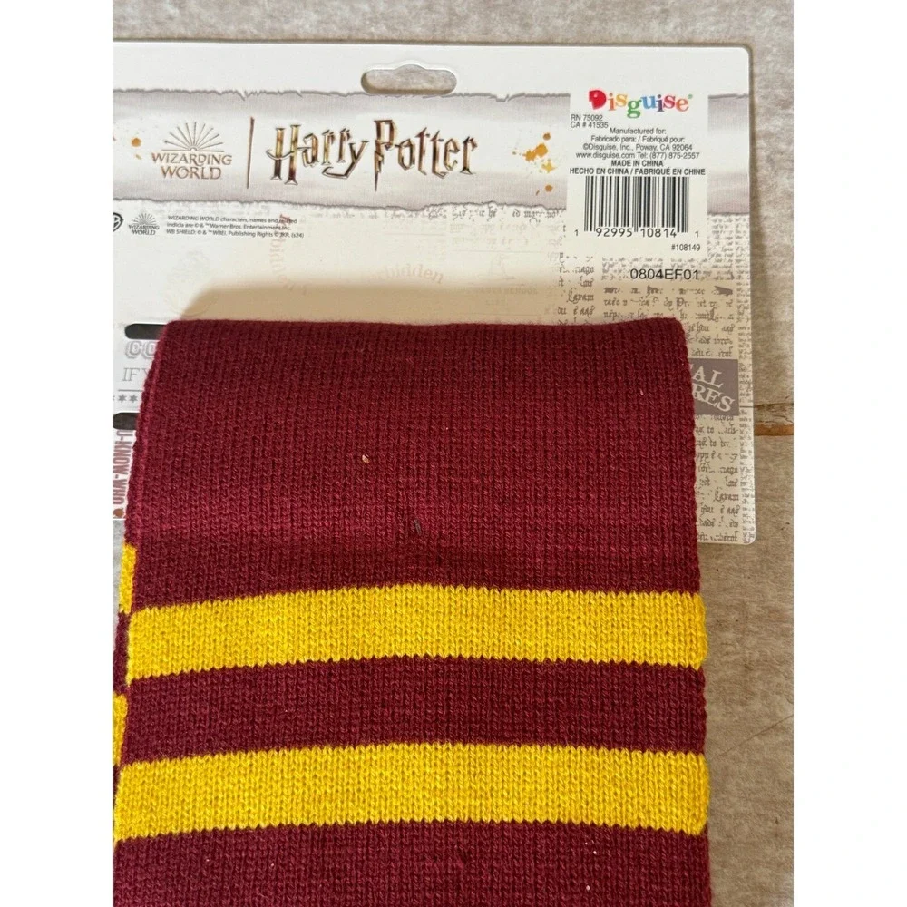 Harry Potter Gryffindor Scarf‎ Patch Woven Knit Wizarding World Disguise